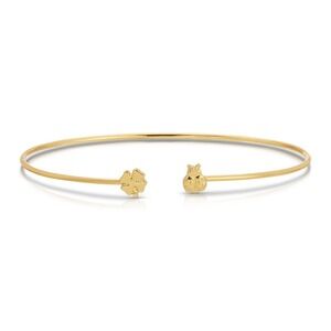 New &‎ Still in Bag! LUCKY FEATHER Cuff Bracelet - Lucky - Clover & Ladybug